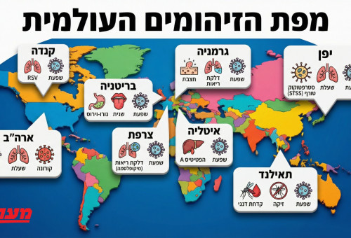 מחלות החורף מתפשטות. מפת הזיהומים לדצמבר 2025 (צילום: מעריב אונליין)