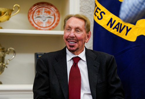 לארי אליסון. מעלה את ההצעה על וורנר-דיסקברי (צילום: רויטרס)