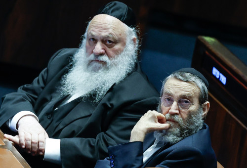 משה גפני ויצחק גולדקנופף (צילום: אורן בן חקון פלאש 90)