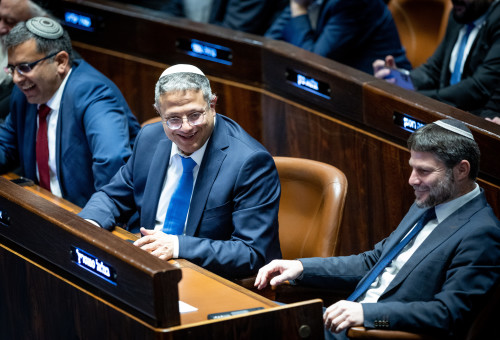 בצלאל סמוטריץ' ואיתמר בן גביר (צילום: יונתן זינדל, פלאש 90)