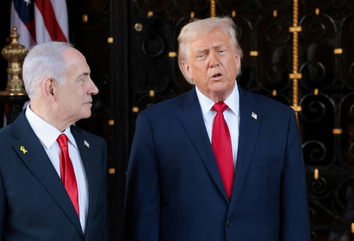 דונלד טראמפ, בנימין נתניהו (צילום: REUTERS/Jonathan Ernst)