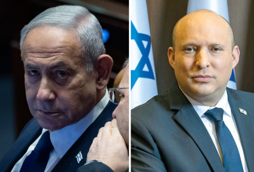 נפתלי בנט ובנימין נתניהו (צילום: מימין לשמאל: אוליביה פיטוסי, יונתן זינדל פלאש 90)