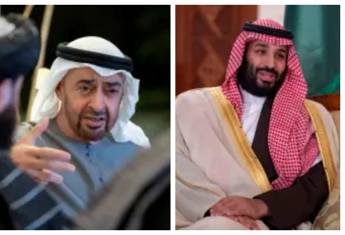 מוחמד בן סלמאן ושליט האמירויות מוחמד בן זאיד (צילום: רויטרס)