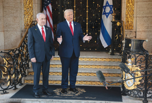 טראמפ ונתניהו במאר א לאגו (צילום: רויטרס)