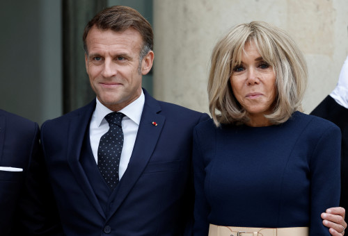 בריז'יט ועמנואל מקרון (צילום: רויטרס)