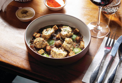 מח עגל. מסעדת "פופינה" (צילום: חיים יוסף)