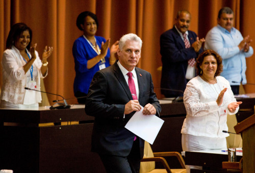 מיגל דיאס-קאנל (צילום:  Irene Perez/Courtesy of Cubadebate/Handout via Reuters)