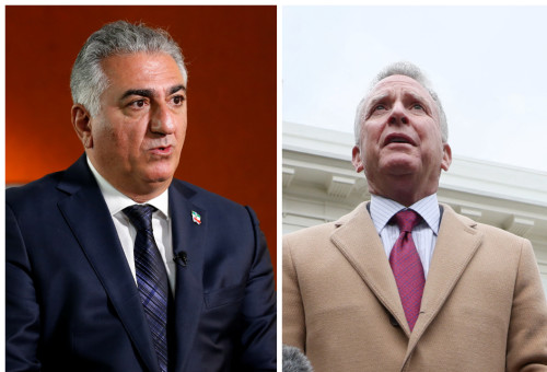 סטיב ויטקוף, רזא פהלווי (צילום: רויטרס, REUTERS/Joshua Roberts)