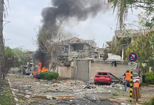 פגיעת טיל איראני (צילום: שימוש לפי סעיף 27א')