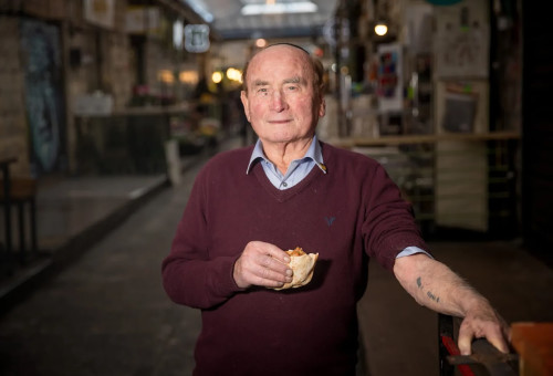 דוד לייטנר ז"ל. ציין את הניצחון על הנאצים עם מנת פלאפל (צילום: יונתן זינדל פלאש 90)