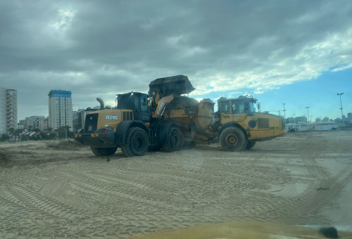 מבצע ניקיון בחוף אשדוד (צילום: אגף החופים אשדוד)