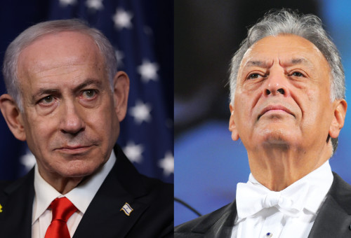 זובין מהטה, בנימין נתניהו (צילום: ראובן קסטרו, ג'טי אימג'ז)