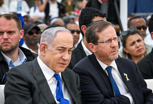 יצחק הרצוג ובנימין נתניהו (צילום: אריה לייב אברמס)