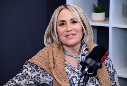 הדס קליין מתארחת בפודקאסט מעריב  (צילום: אבשלום ששוני)