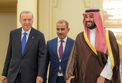 מוחמד בן סלמאן ורג'פ טאיפ ארדואן (צילום: רויטרס)