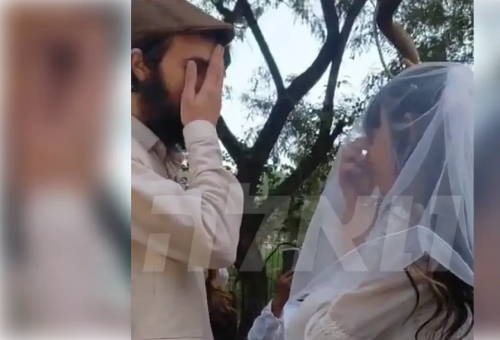 החתן והכלה רגעים לפני האירוע הקשה (צילום: באדיבות המשפחה)