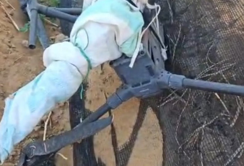 רחפן שנמצא בשטח חקלאי בנאות הכיכר הבוקר (צילום: ללא קרדיט)