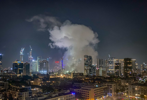 התקיפה האיראנית בתל אביב (צילום: אבשלום ששוני ופלאש 90)