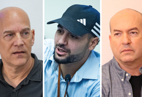 גיא פלג, אייל ברקוביץ', מרדכי דוד (צילום: אור גפן,חיים גולדברג, פלאש 90)