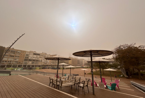 אובך בתל אביב (צילום: אבשלום ששוני)