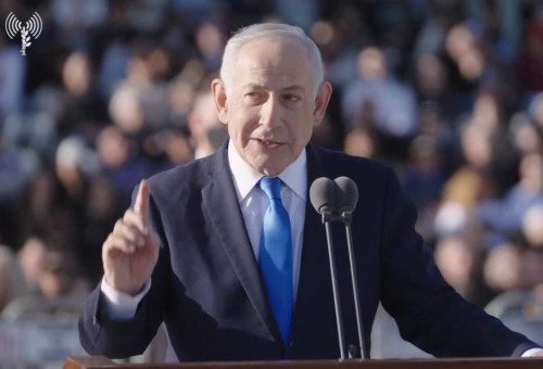 ראש הממשלה בנימין נתניהו בבה"ד 1 (צילום: צילום מסך,דובר צהל)