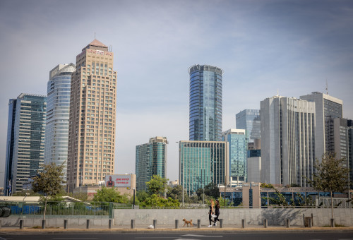 מגדלים במתחם הבורסה ברמת גן  (צילום: מרים אלסטר פלאש 90)