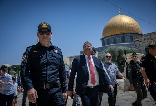 איתמר בן גביר בהר הבית (צילום: יונתן סינדל, פלאש 90)