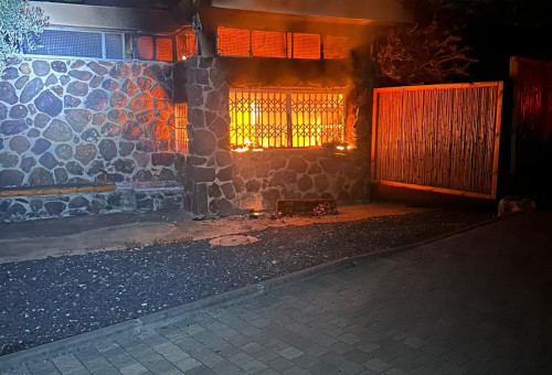 ההצתה בגן הילדים באליפלט (צילום: ללא)