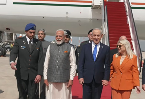 ביקור מודי בישראל (צילום: צילום מסך)