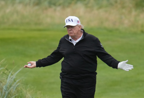 נשיא ארה"ב, דונלד טראמפ, משחק גולף בארה"ב (צילום: אימג'בנק  GettyImages)