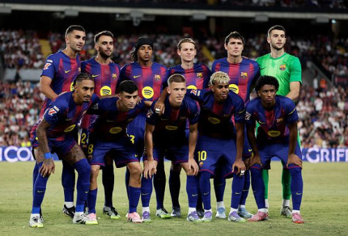 שחקני ברצלונה (צילום: GettyImages)