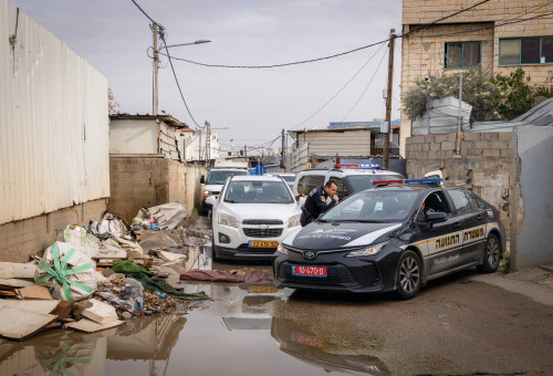 זירת רצח בלוד (צילום: יוסי אלוני פלאש 90)