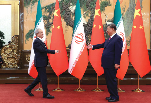 נשיא סין ונשיא איראן (צילום: רויטרס)