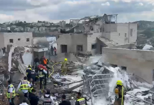 זירת נפילה בבית שמש  (צילום: שימוש לפי סעיף 27א')