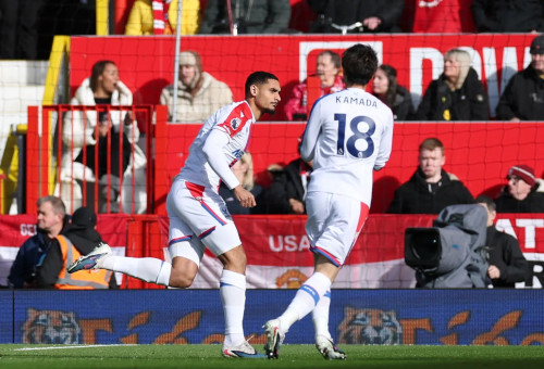 מקסנס לקרואה שחקן קריסטל פאלאס חוגג שער (צילום: רויטרס)