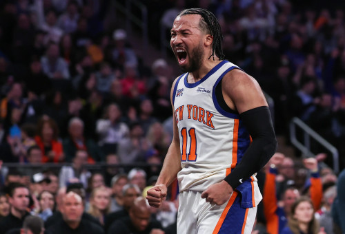 שחקן ניו יורק ניקס, ג'יילן ברונסון (צילום: GettyImages, Dustin Satloff)