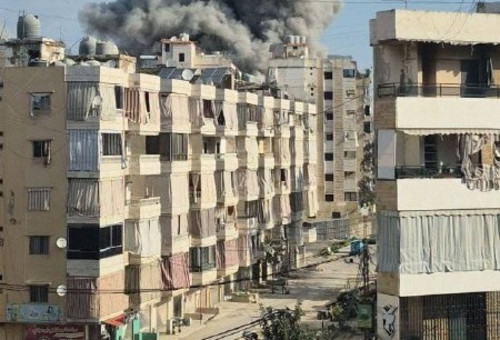 תקיפת חיל האוויר בדאחייה (צילום: רשתות חברתיות)