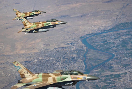 מטוסי חיל האוויר (F-16) בדרך לאיראן  (צילום: דובר צה"ל)