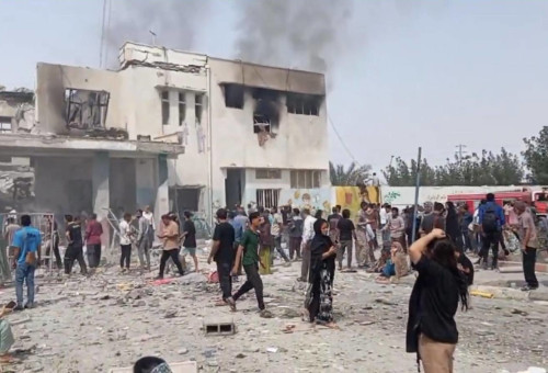 תקיפה באיראן, בית ספר נפגע (צילום: רשתות ערביות)