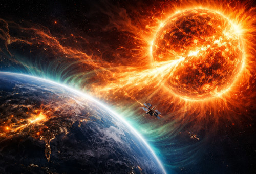 השפעת השמש על כדור הארץ (צילום: AI)