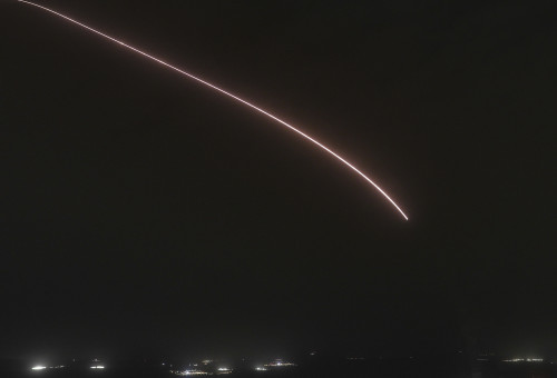 ירי חיזבאללה לעבר ישראל, 11 במרץ 2026 (צילום: אייל מרגולין, פלאש 90)