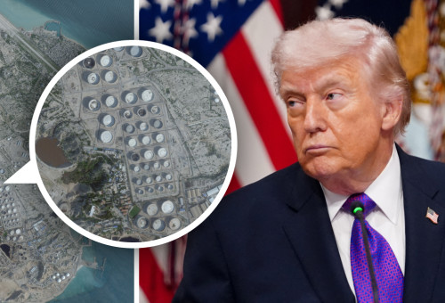 דונלד טראמפ, האי חארג' (צילום: רויטרס,REUTERS/Nathan Howard)