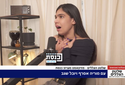 מוריה אסרף בפודקאסט "שלטון הצללים" של ערוץ הכנסת (צילום: צילום מסך ערוץ הכנסת)