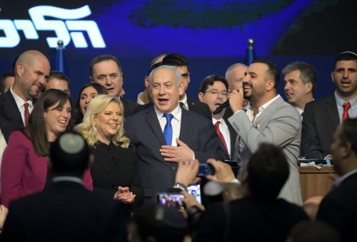 חגיגות בכנס הליכוד  (צילום: גיל יערי, פלאש 90)