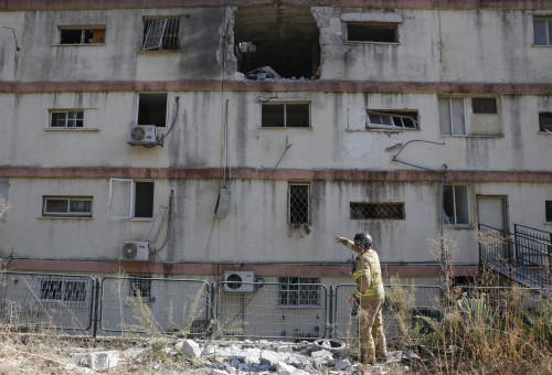 הרס בקריית שמונה (צילום: JALAA MAREY/AFP via Getty Images)