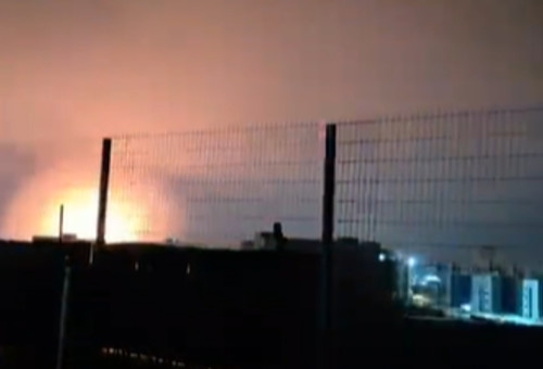 פגיעת טיל איראני בערד (צילום: רשתות חברתיות)