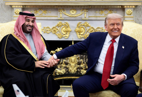 דונלד טראמפ ומוחמד בן סלמאן (צילום: רויטרס)