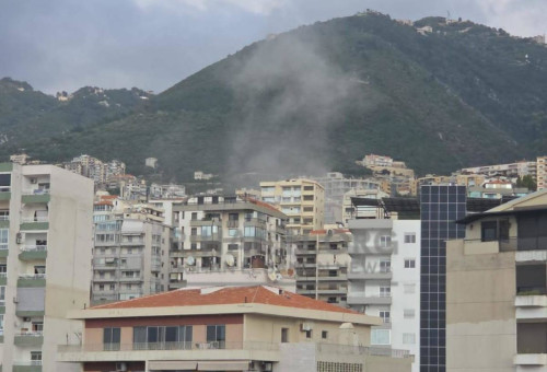 זירת הנפילה בלבנון (צילום: רשתות ערביות)