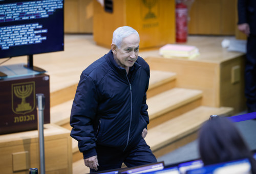 בנימין נתניהו בהצבעה על התקציב (צילום: נועם מושקוביץ, דוברות הכנסת)