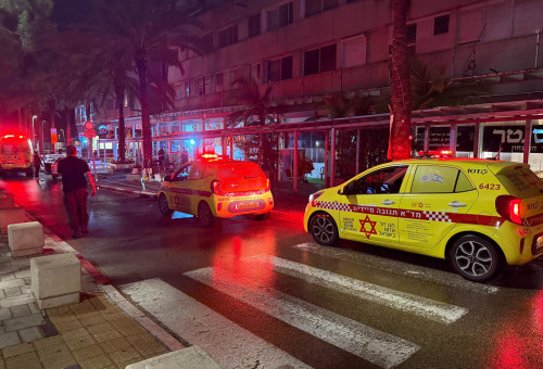 הזירה בהרצליה (צילום: תיעוד מבצעי מד"א)